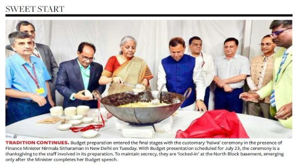 ಔಪಚಾರಿಕ 'ಹಲ್ವಾ' ಕಾರ್ಯಕ್ರಮದೊಂದಿಗೆ ಹಣಕಾಸು ಸಚಿವರು ಕೇಂದ್ರ ಬಜೆಟ್ 2024-25 ಸಿದ್ಧತೆಗಳನ್ನು ಪ್ರಾರಂಭಿಸಿದರು